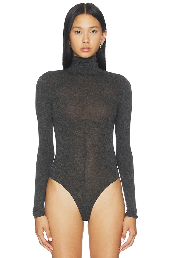 view 2 of 5 Wilma Bodysuit in Charcoal Heather