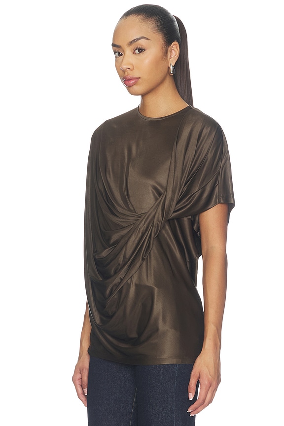 view 2 of 4 Milena Twist Tee in Bronze