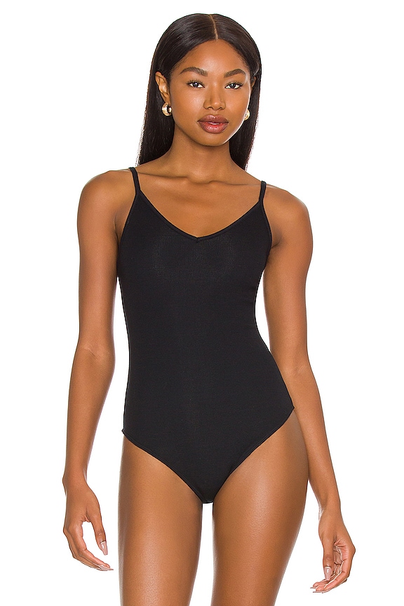 view 2 of 5 Spaghetti Strap Bodysuit in Black