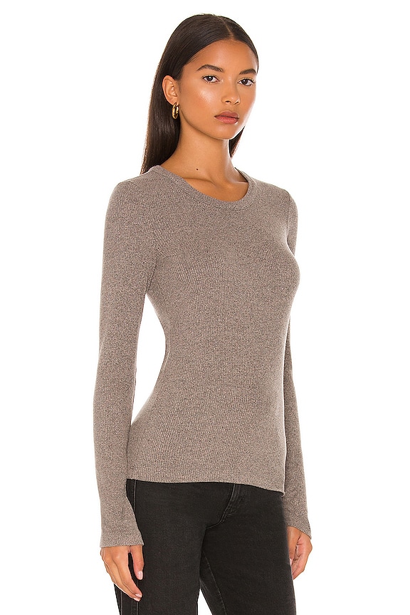 view 2 of 4 Maya Scoop Neck Rib Top in Granola Heather