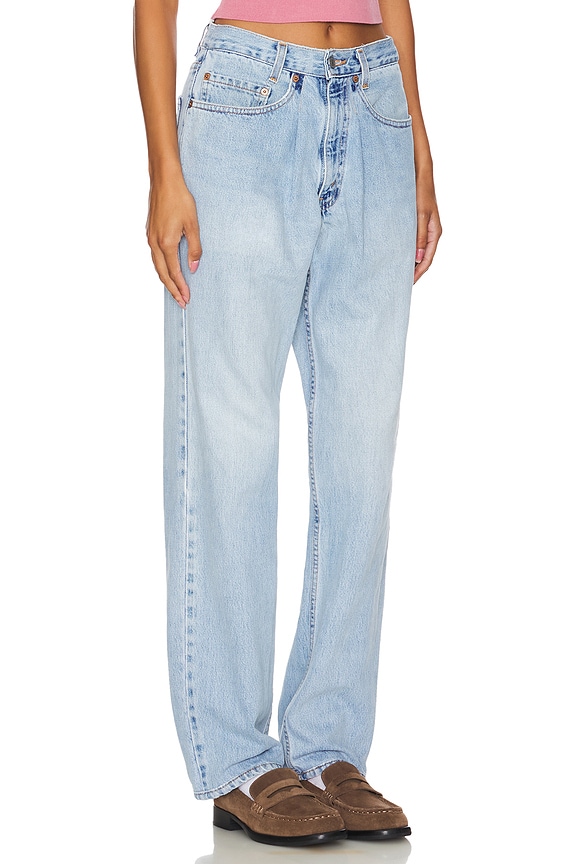 view 2 of 6 Vintage Cinched Straight Jeans in Light Medium