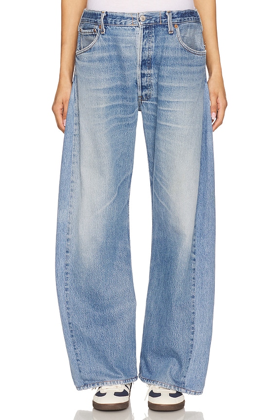 view 2 of 7 БРЮКИ ДЛЯ БЕРЕМЕННЫХ В ФОРМЕ БОЧКИ in Medium Dark