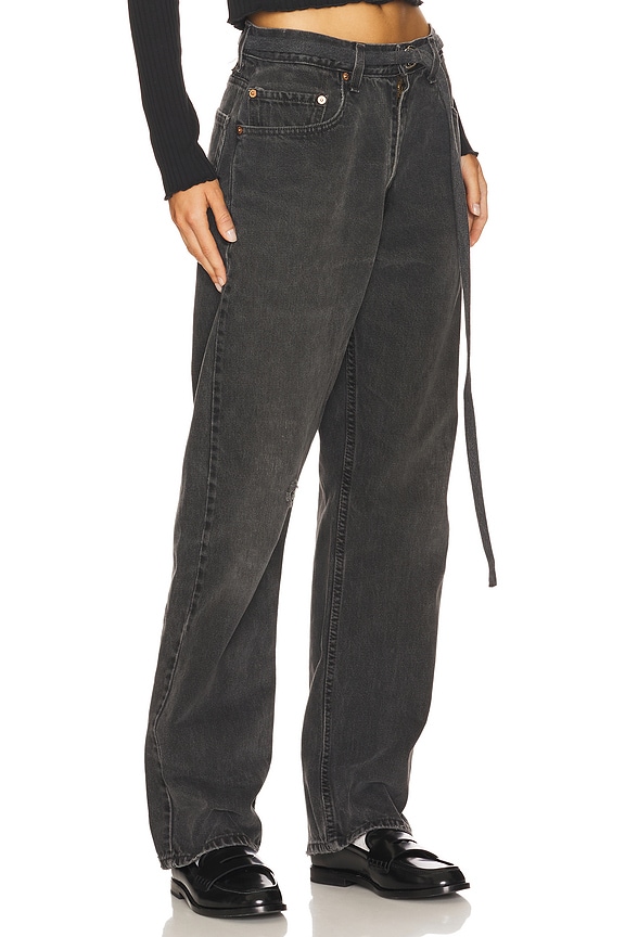 view 2 of 6 Vintage Belted Jeans in Black