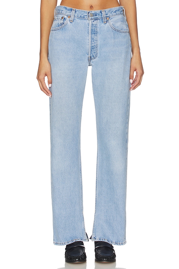 view 2 of 6 Vintage Relaxed Split Jeans in Light Medium