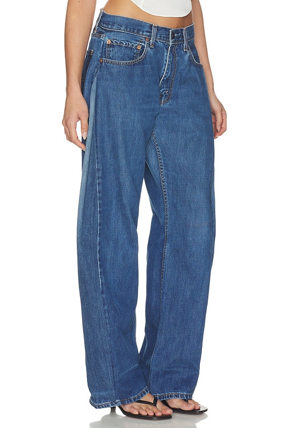 view 2 of 6 The Monroe Barrel Jean in Medium & Dark