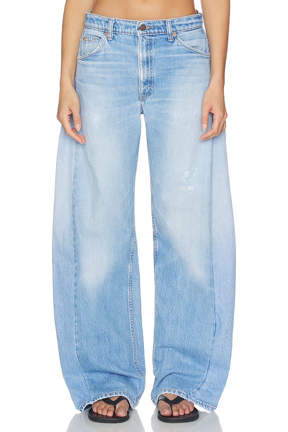 view 2 of 7 The Noa Barrel Jean in Light & Medium