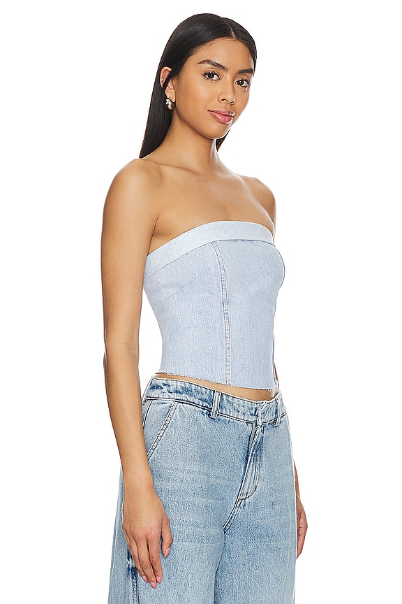 view 2 of 4 Custom Vintage Corset in Light Wash