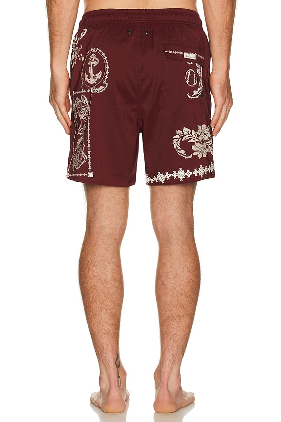 view 2 of 5 SHORT DE BAIN in Red