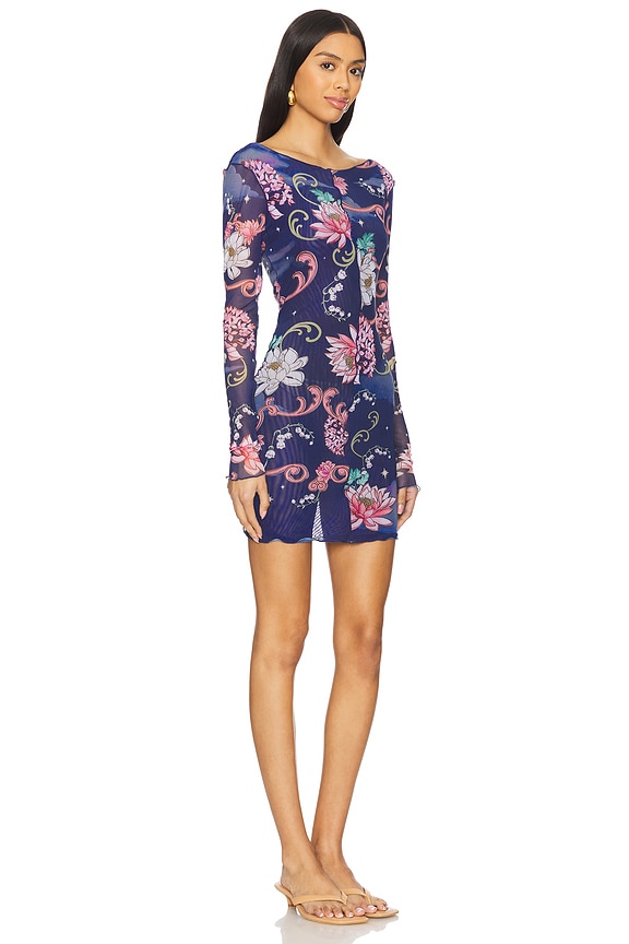 view 2 of 3 ROBE COURTE in Navy Multi