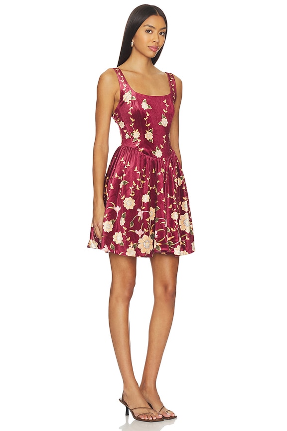 view 2 of 3 x REVOLVE Robie Mini Dress in Burgundy Floral