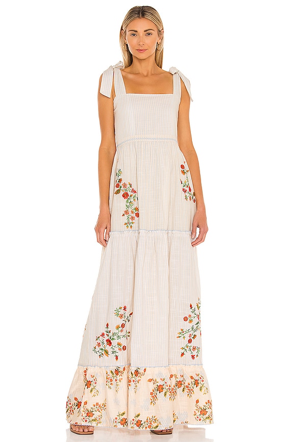 view 1 of 3 Helina Sunbaze Maxi Dress in Beige