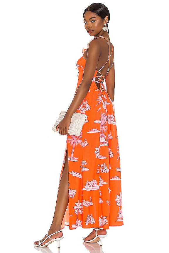 view 1 of 4 MAXIVESTIDO MENINA in Orange La Plage