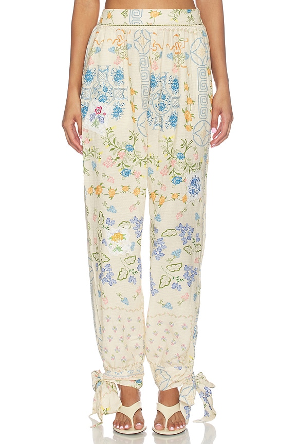 view 1 of 6 PANTALON ZAIDA BLEU in Multicolor