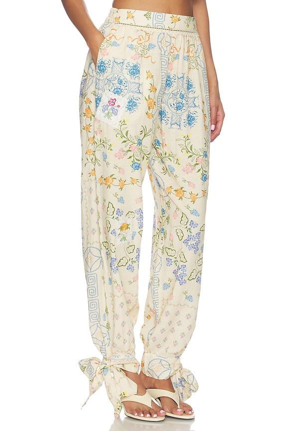 view 2 of 6 PANTALON ZAIDA BLEU in Multicolor