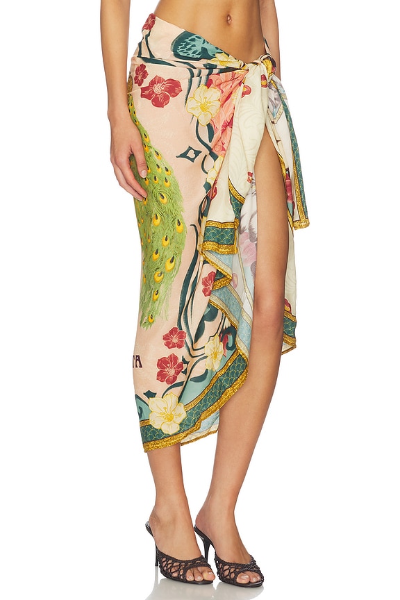 view 2 of 6 Marine Plume Sarong in Multicolor