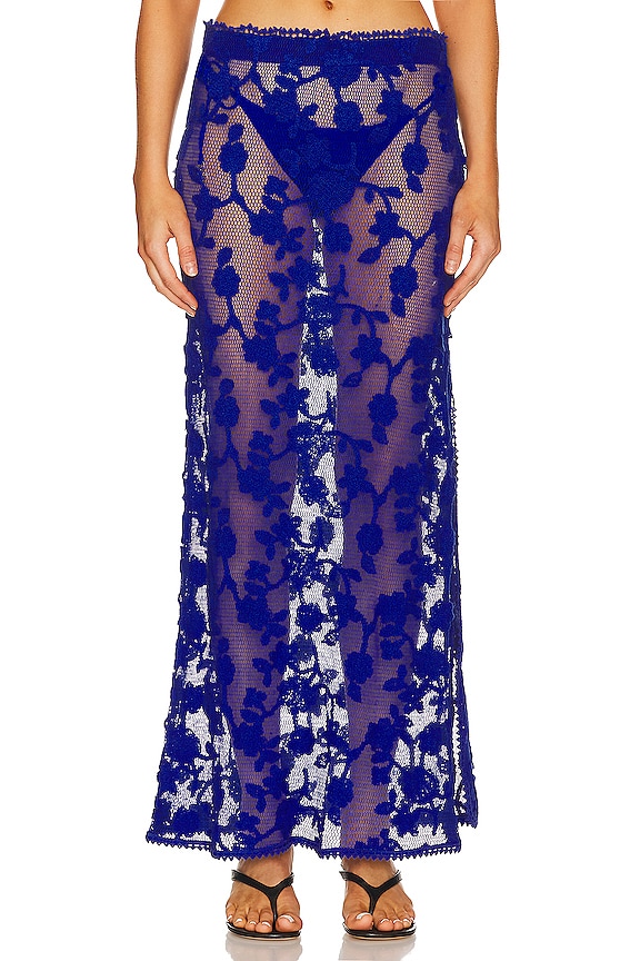 view 2 of 5 JUPE LONGUE CYPRUS in Navy Floral