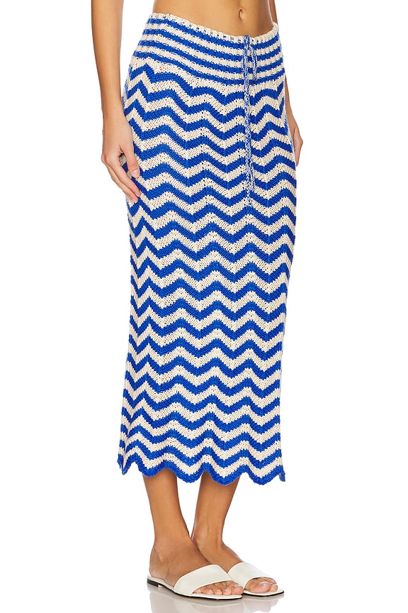 view 2 of 6 x REVOLVE Mira Midi Skirt in Dashi Blue Multi