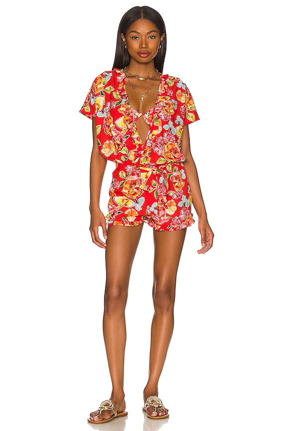 view 1 of 3 x REVOLVE Zenda Romper in Red Blossom