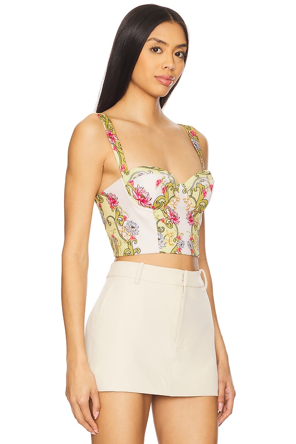 view 2 of 4 TOP CORSÉ in Green Multi