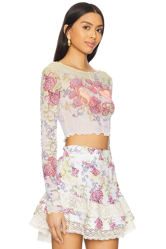 view 2 of 4 x REVOLVE Nelly Crop Top in Sage Multi