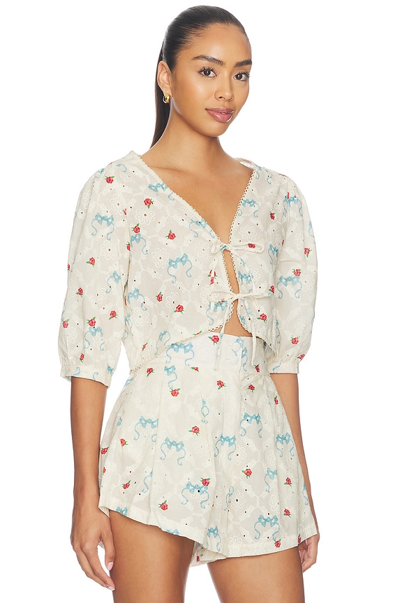 view 2 of 4 Salem Print Cherish Top in Multicolor
