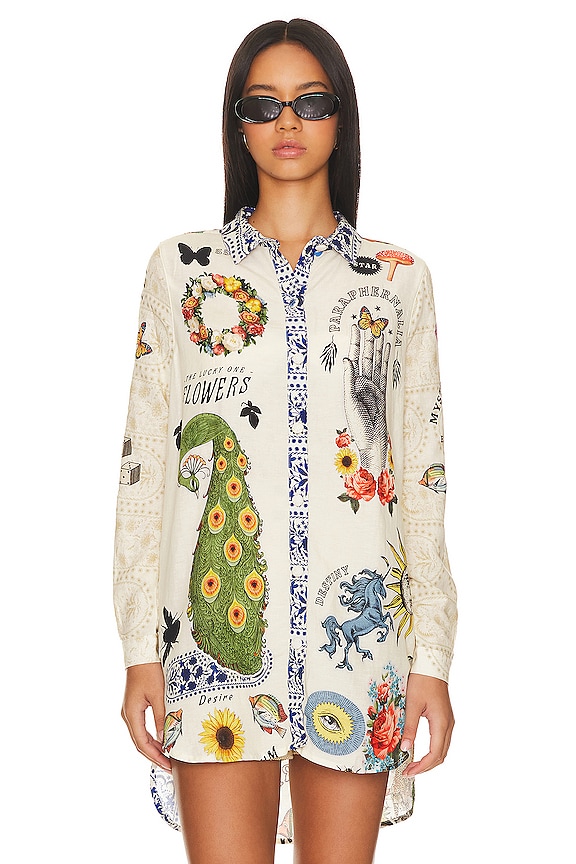 view 2 of 5 Crystal Embellished Shirt in Multicolor