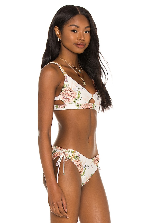 view 2 of 4 Samira Blomma Embroidered Bikini Top in Beige