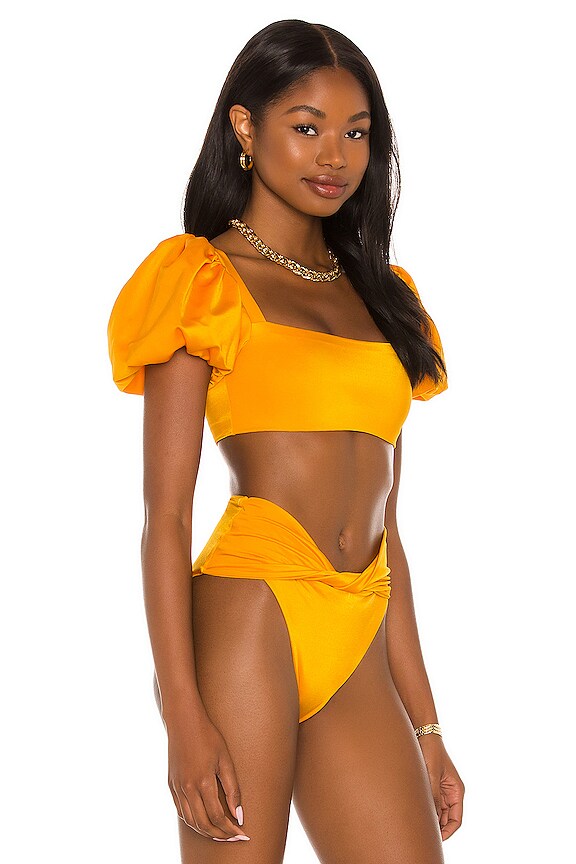 view 2 of 4 Calista Arabella Bikini Top in Yellow