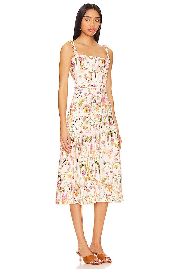 view 2 of 3 ROBE MI-LONGUE NISPERO HABITAT in Multicolor