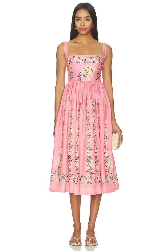 view 1 of 4 VESTIDO MIDI MIELERO in Multicolor