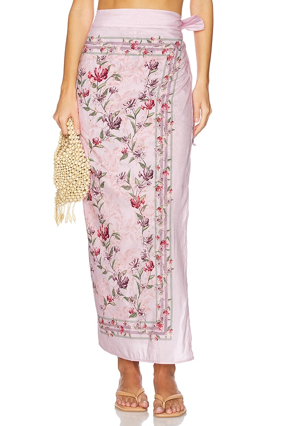 view 2 of 7 Lavender Pareo in Pink Multifloral