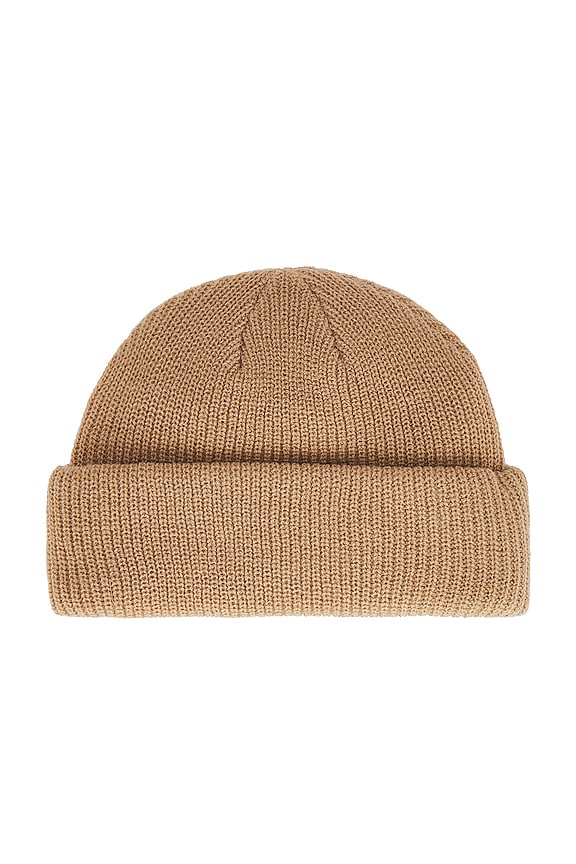 view 2 of 2 Double Roll Shorty Fit Beanie in Sandstone
