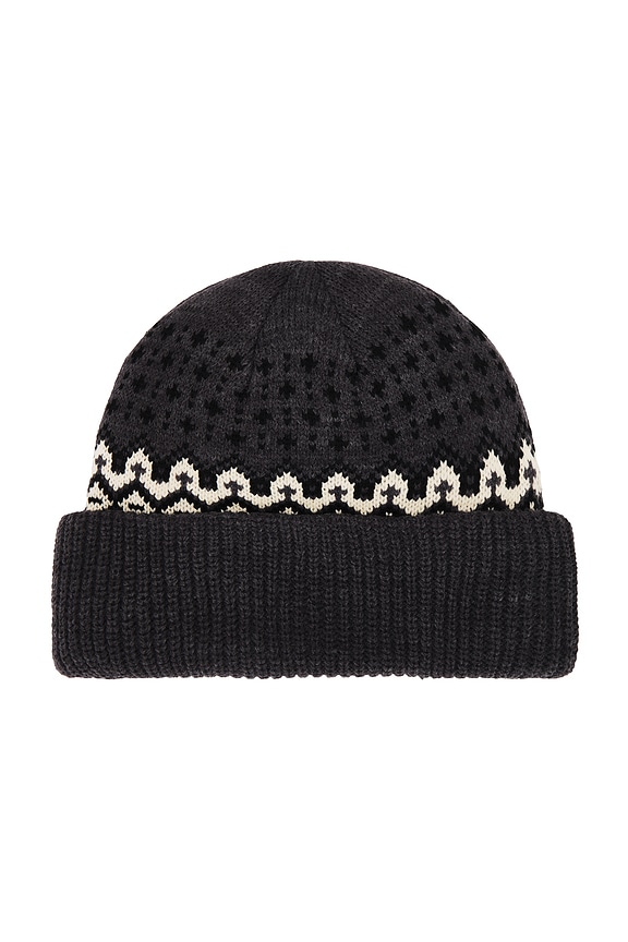view 2 of 2 Fair Isle Beanie in Charcoal