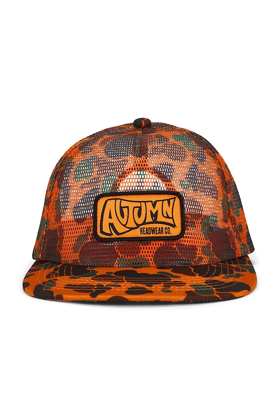 view 1 of 5 Camo Trucker Cap in Orange
