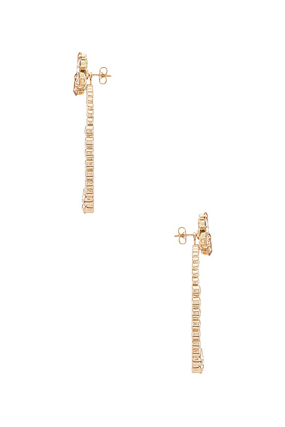 view 2 of 3 Crystal Hoop Earring in Gold