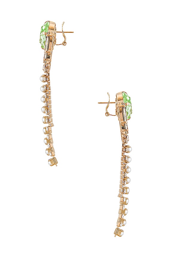 view 2 of 2 PENDIENTE FRINGE in Green