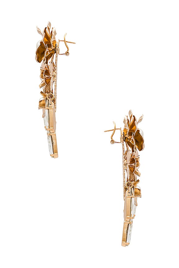 view 2 of 2 QUADRUPLE ROSE シャンデリアイヤリング in Gold