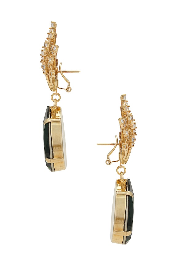 view 2 of 2 BOUCLES D'OREILLES SUNBURST DROP in Gold