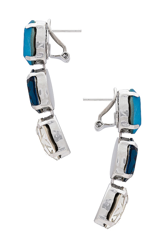 view 2 of 2 Triple Oval Cluster in Hues Of Blue & Silver