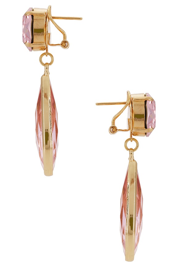 view 2 of 2 Omega Clasp Mono Colour Drop in Pink & Gold