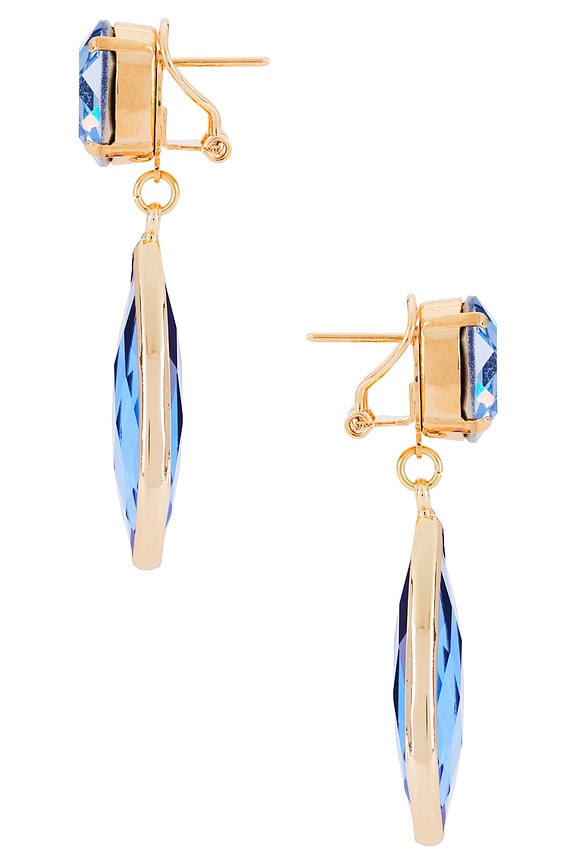 view 2 of 2 PENDIENTES LARGOS OMEGA in Blue & Gold