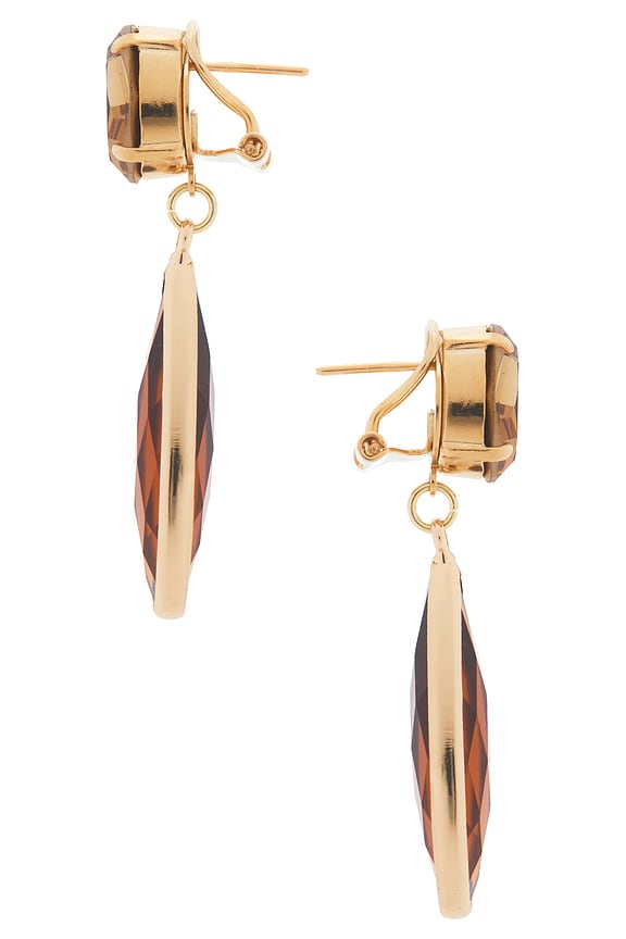view 2 of 2 Drop Earrings in Amber & Gold