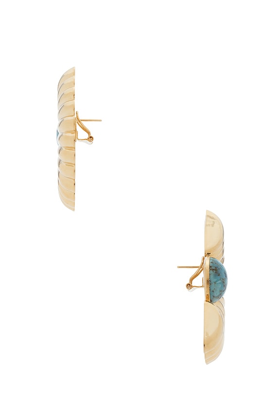 view 2 of 2 BOUCLES D'OREILLES EARRINGS in Aqua & Gold