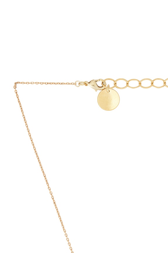 view 2 of 3 Oval Pendant Necklace in Cream, Crystal, & Gold