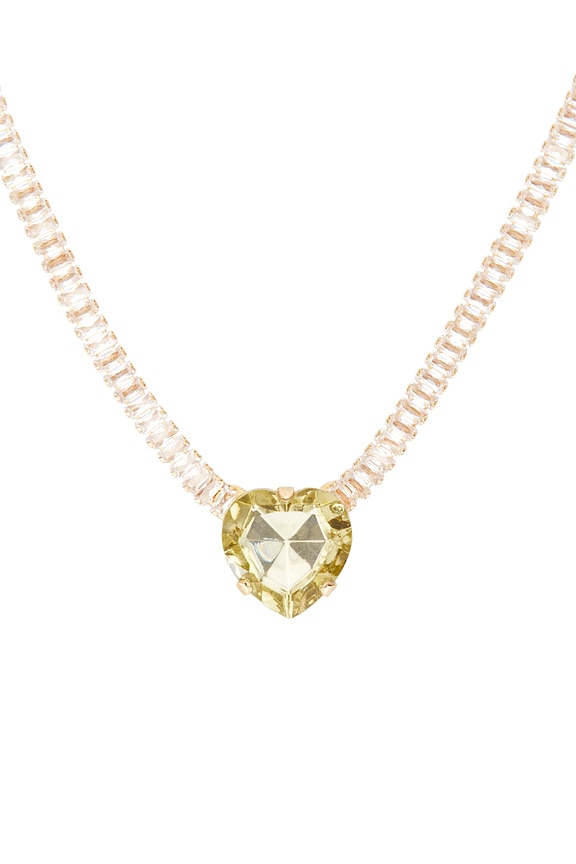 view 2 of 3 SAUTOIR PENDENTIF NECKLACE in Yellow, Crystal, & Gold