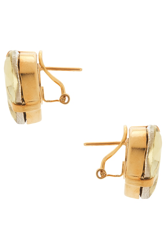 view 2 of 2 Heart Post Earrings in Yellow & Gold