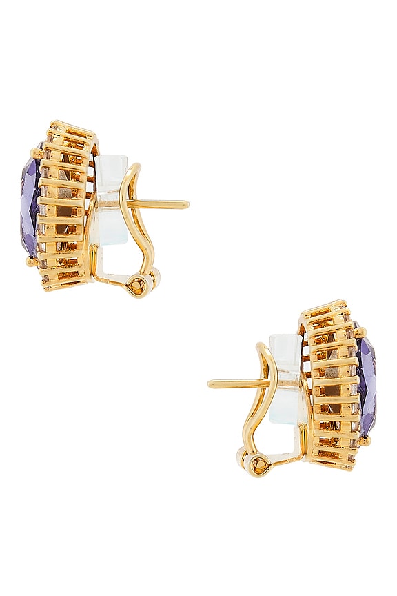 view 2 of 2 CLOUS D'OREILLES in Lilac, Crystal & Gold