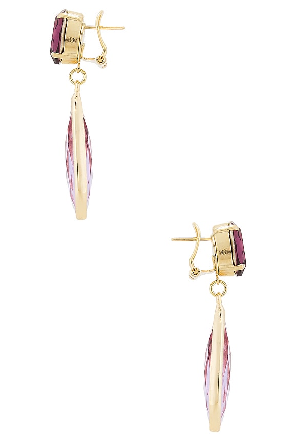 view 2 of 2 BOUCLES D'OREILLES PENDANTES in Purple, Lilac & Gold