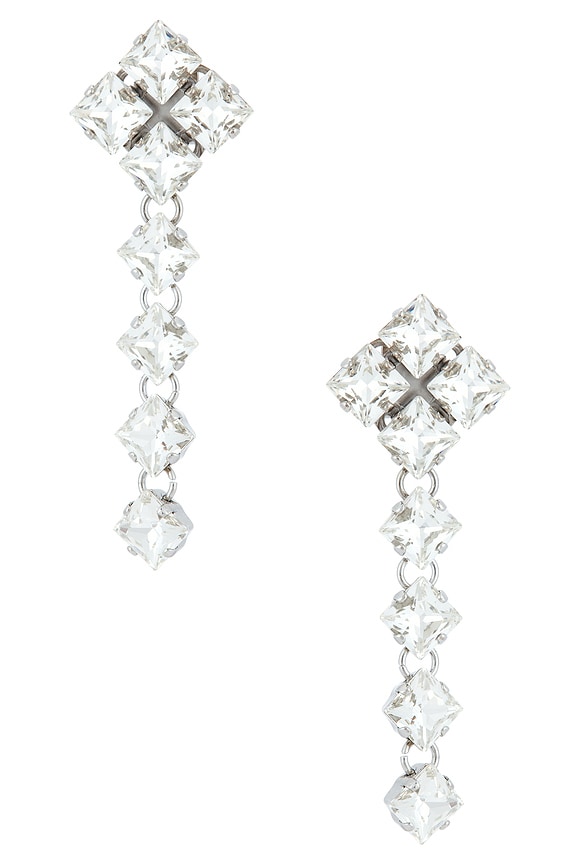 view 1 of 2 BOUCLES D'OREILLES PENDANTES in Crystal & Silver