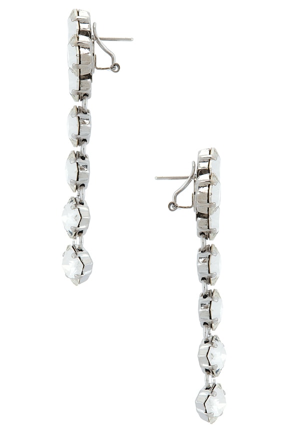 view 2 of 2 BOUCLES D'OREILLES PENDANTES in Crystal & Silver